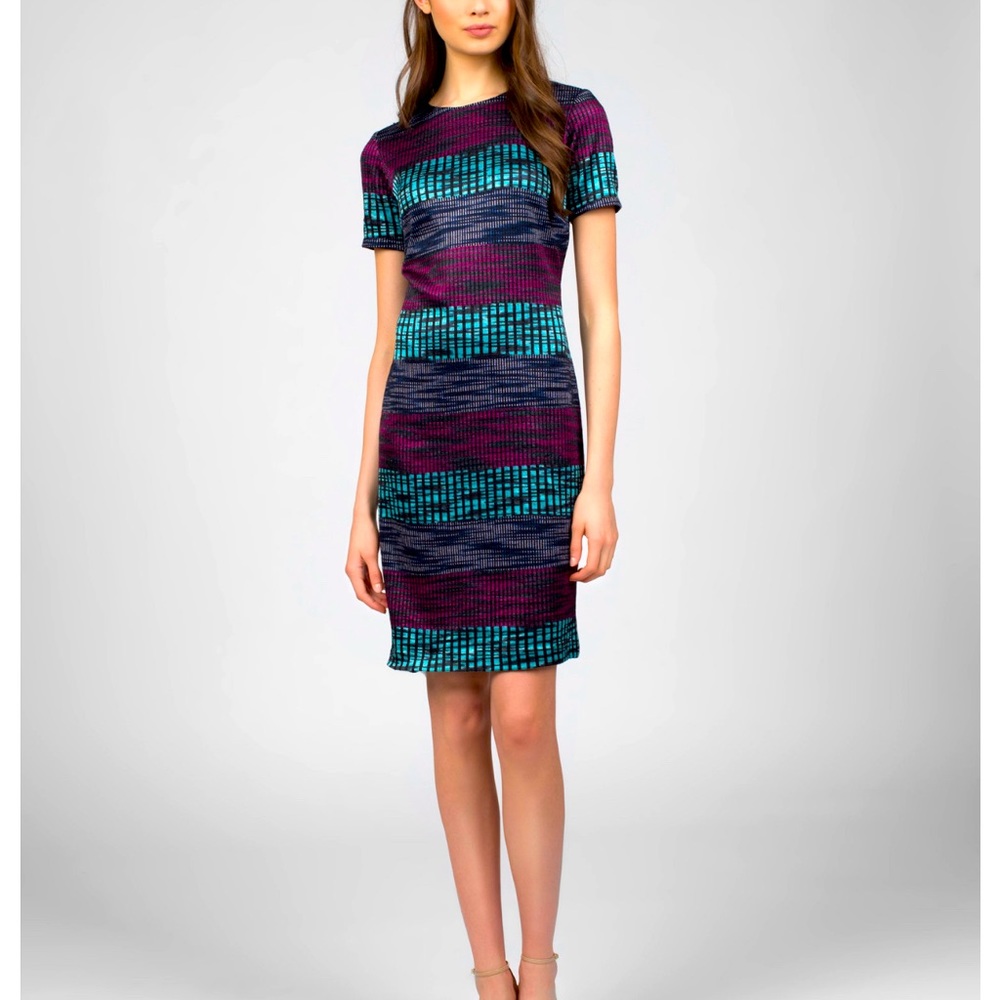 Taylor Bodycon Knit Classy Dress Short Sleeve Size 6